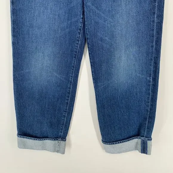MOTHER Lil Spitfire Nerdy Cuff Jeans 26 Did You Bring Me Anything High Rise USA